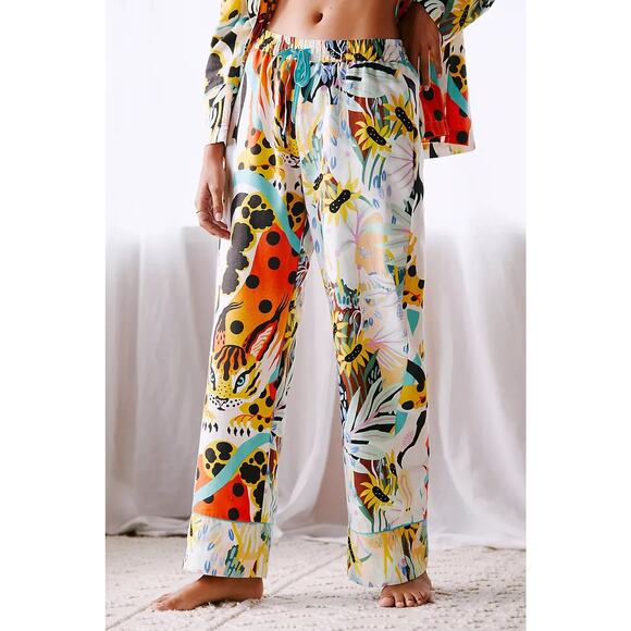Anthropologie Other - Marcos Navarro x Anthropologie Jungle Safari Flannel Sleep PJ Pants Tiger Medium